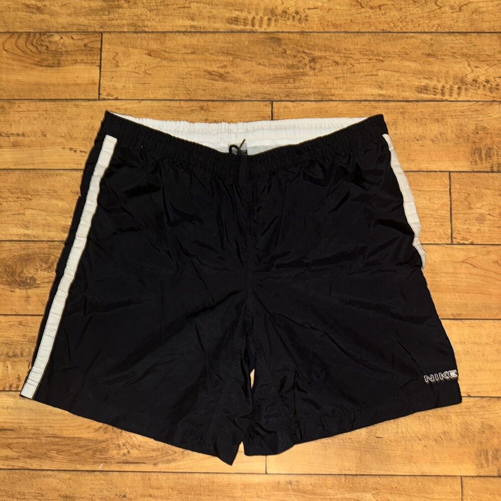 Vintage Nike Silver Tag Swim Trunks Shorts Large Size 38 Black